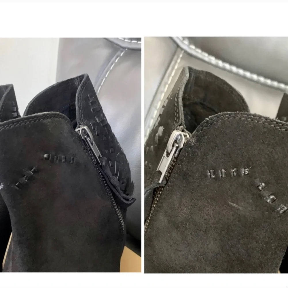Naughty Monkey 🙊 Blk Stitch-Accent Suede Booties - Picture 6 of 8